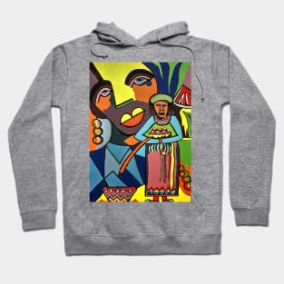 African Traditional Tribal Women Abstract Art Canvas Painting 6 Hoodie